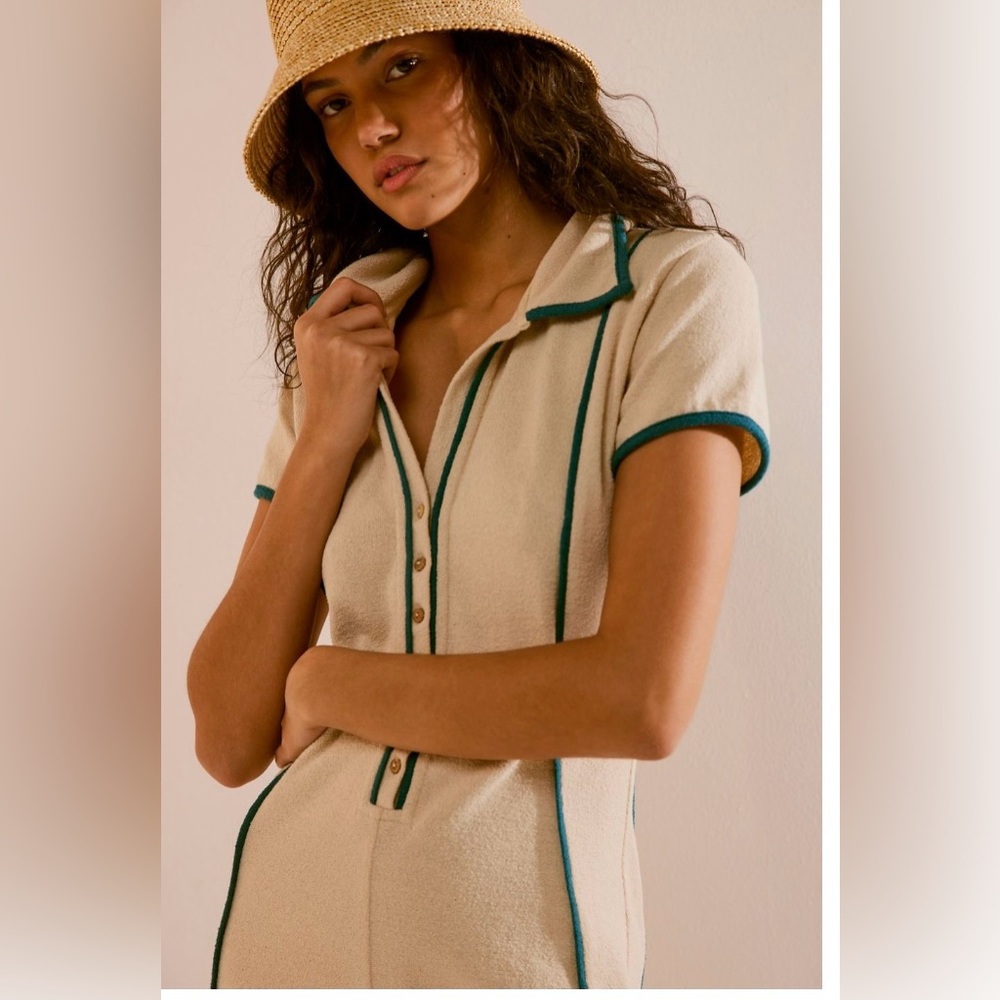 🏝️NWT FREE PEOPLE TERRY ROMPER - Picture 4 of 11